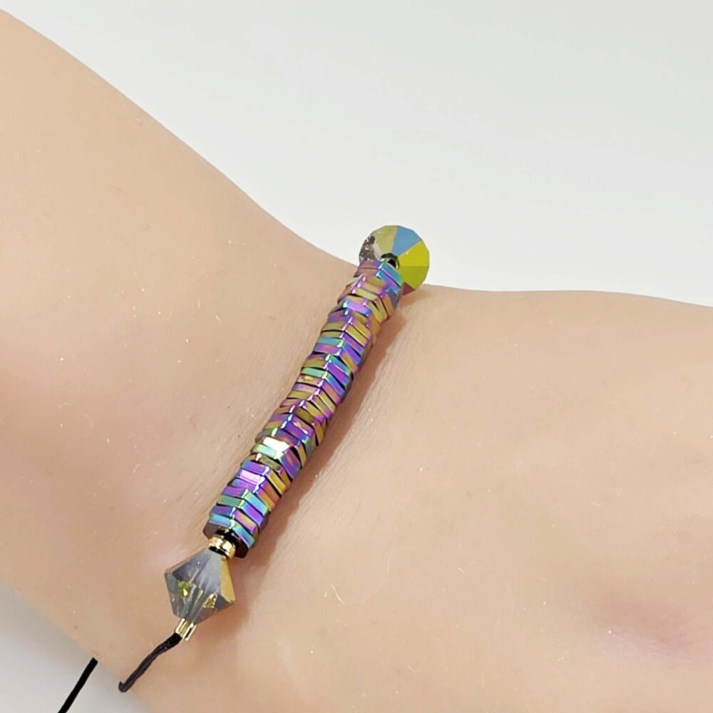 Hematite Crystal Adjustable Bracelet - image 4